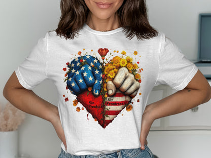 Sin Fronteras Floral Heart and Fists Design product type