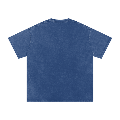Amexican Pride Subtle FDT Design Snow Washed Oversized Cotton T-Shirt