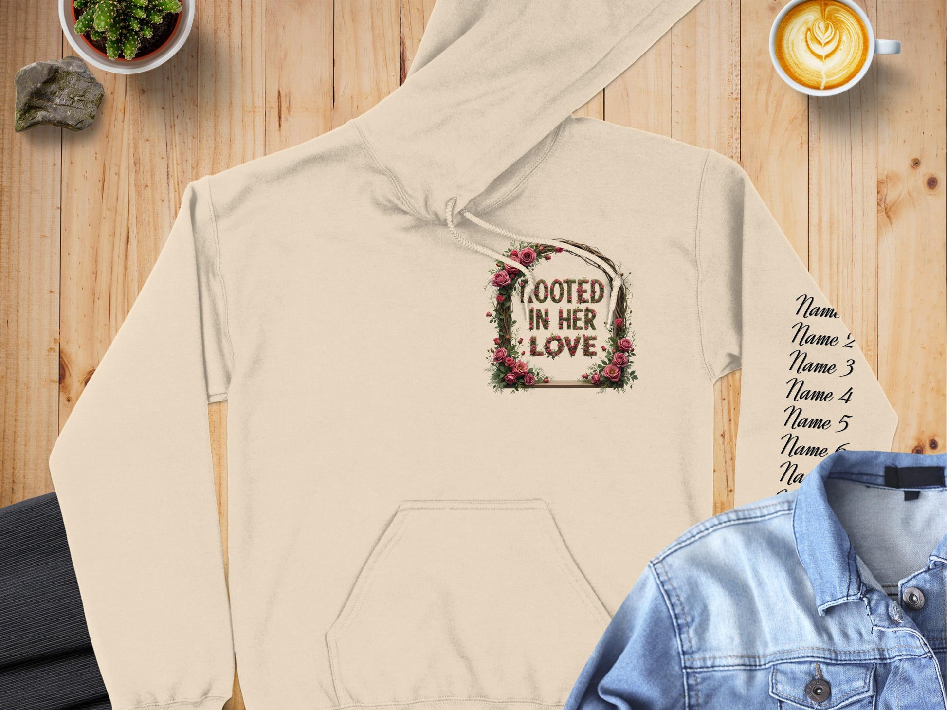 Rooted In Her Love Floral Design Hoodie product