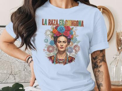 La Raza Es Chingona Colorful Graphic Women's Shirt
