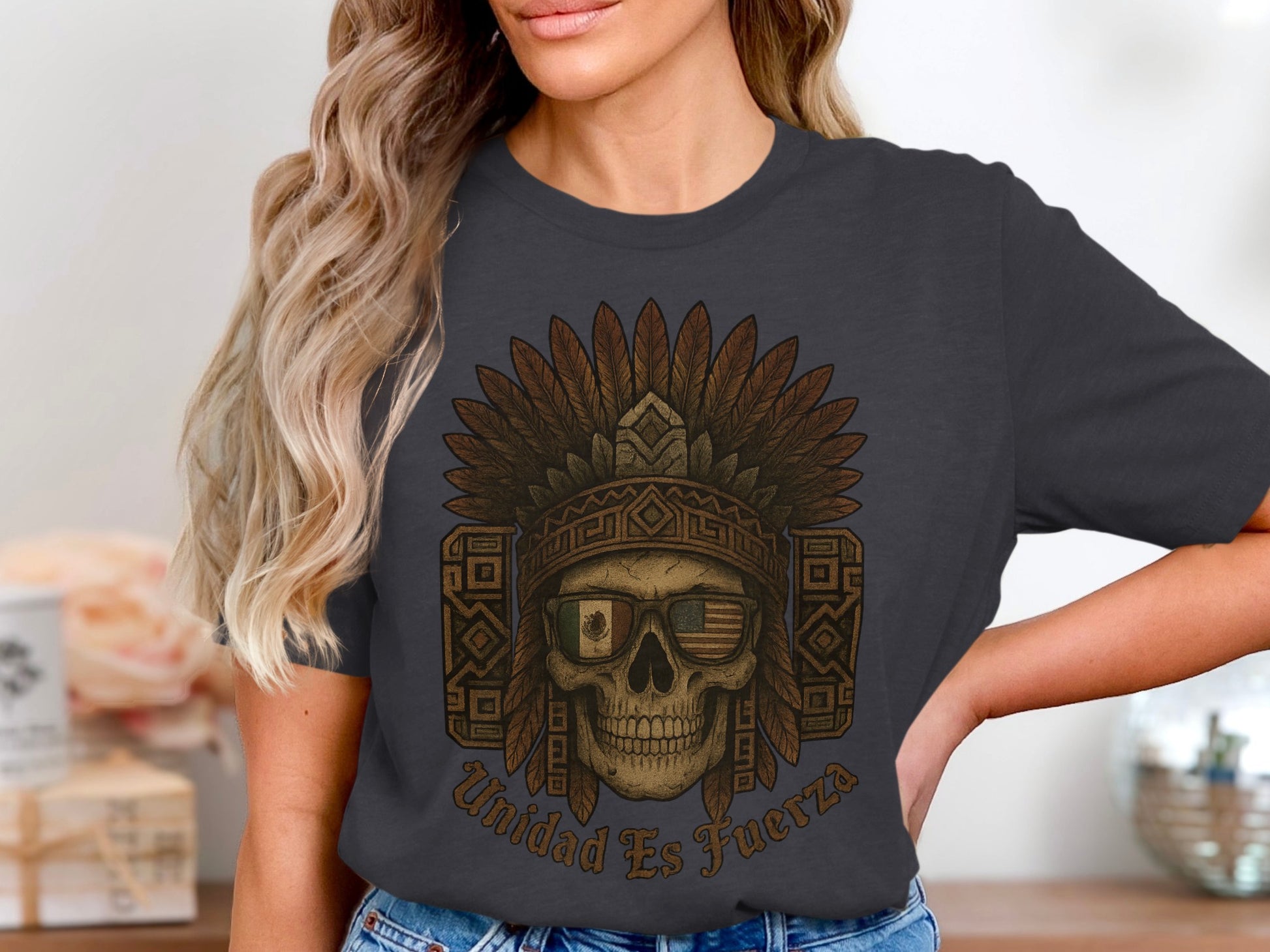 Unidad Es Fuerza Skull T-Shirt
