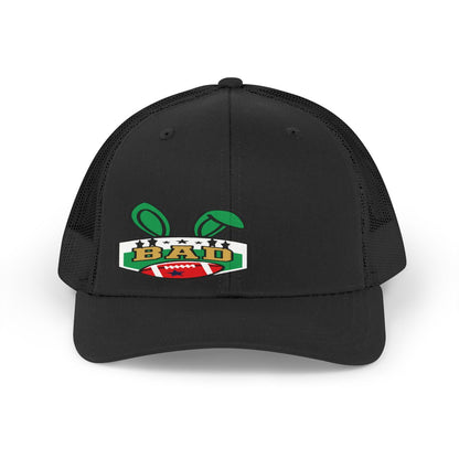 BAD Football Themed Black Mesh Trucker Hat
