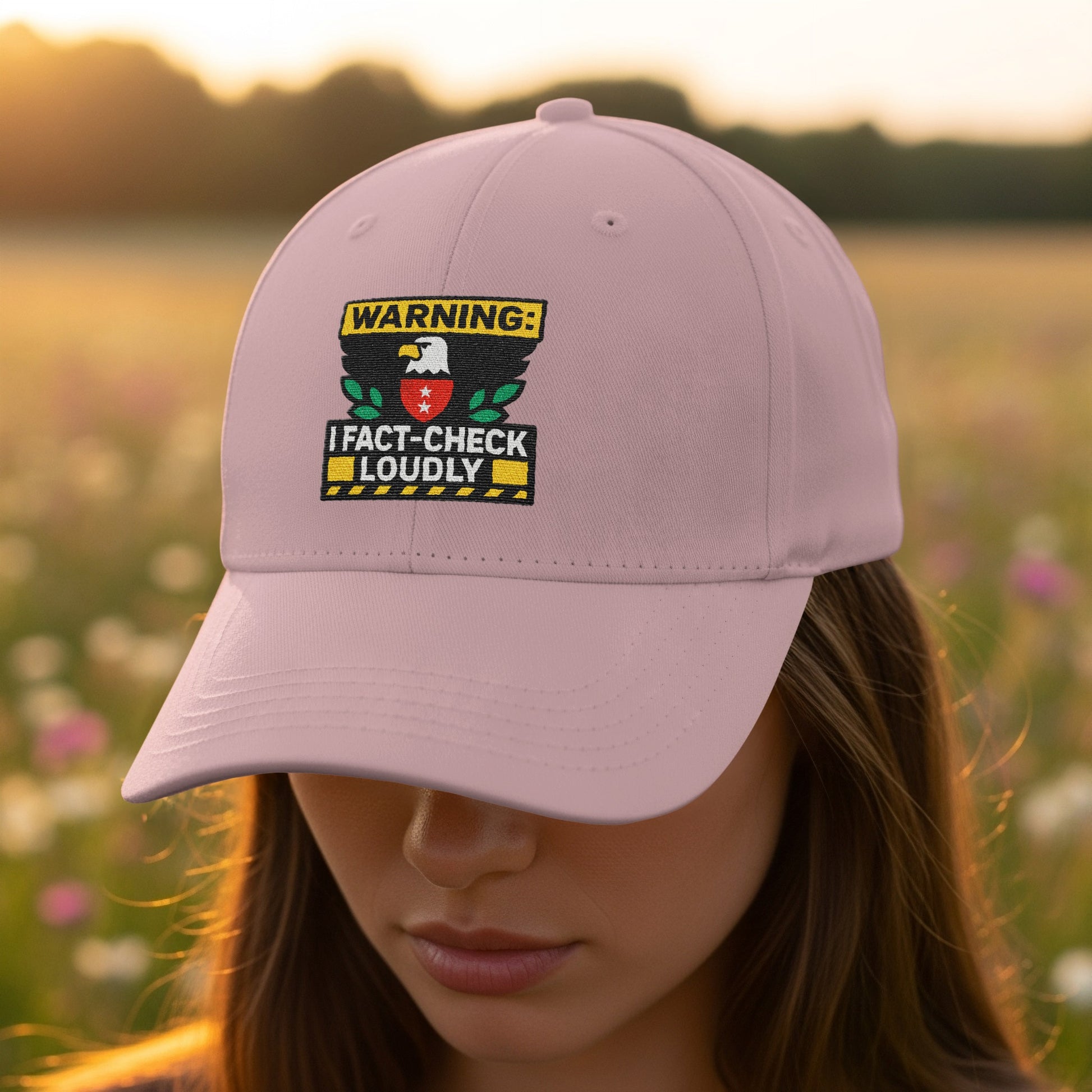 Warning I Fact-Check Loudly Embroidered Hat product