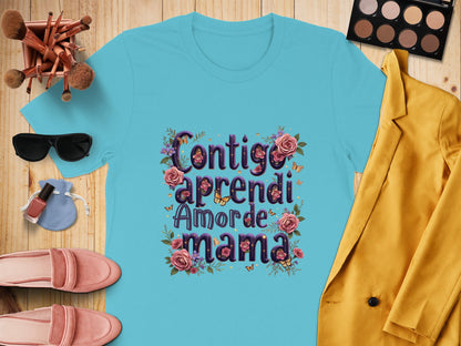Contigo Aprendí Amorde Mamá Graphic T-Shirt product