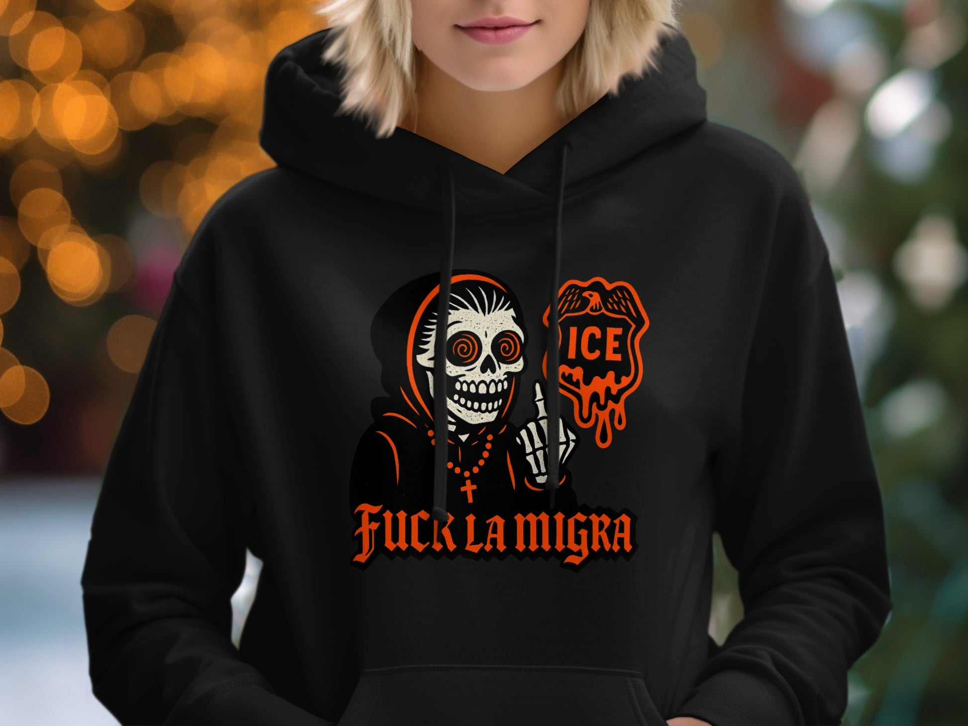 F*** La Migra Skeleton Design Hoodie product