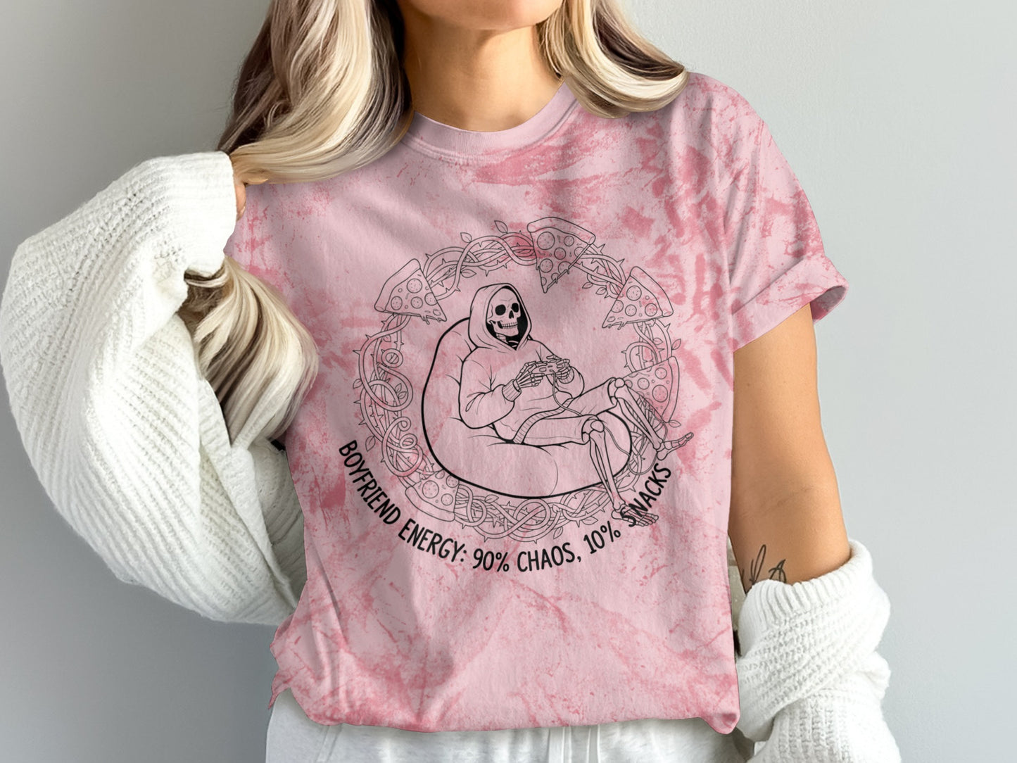 Boyfriend Energy 90% Chaos 10% Snacks T-shirt