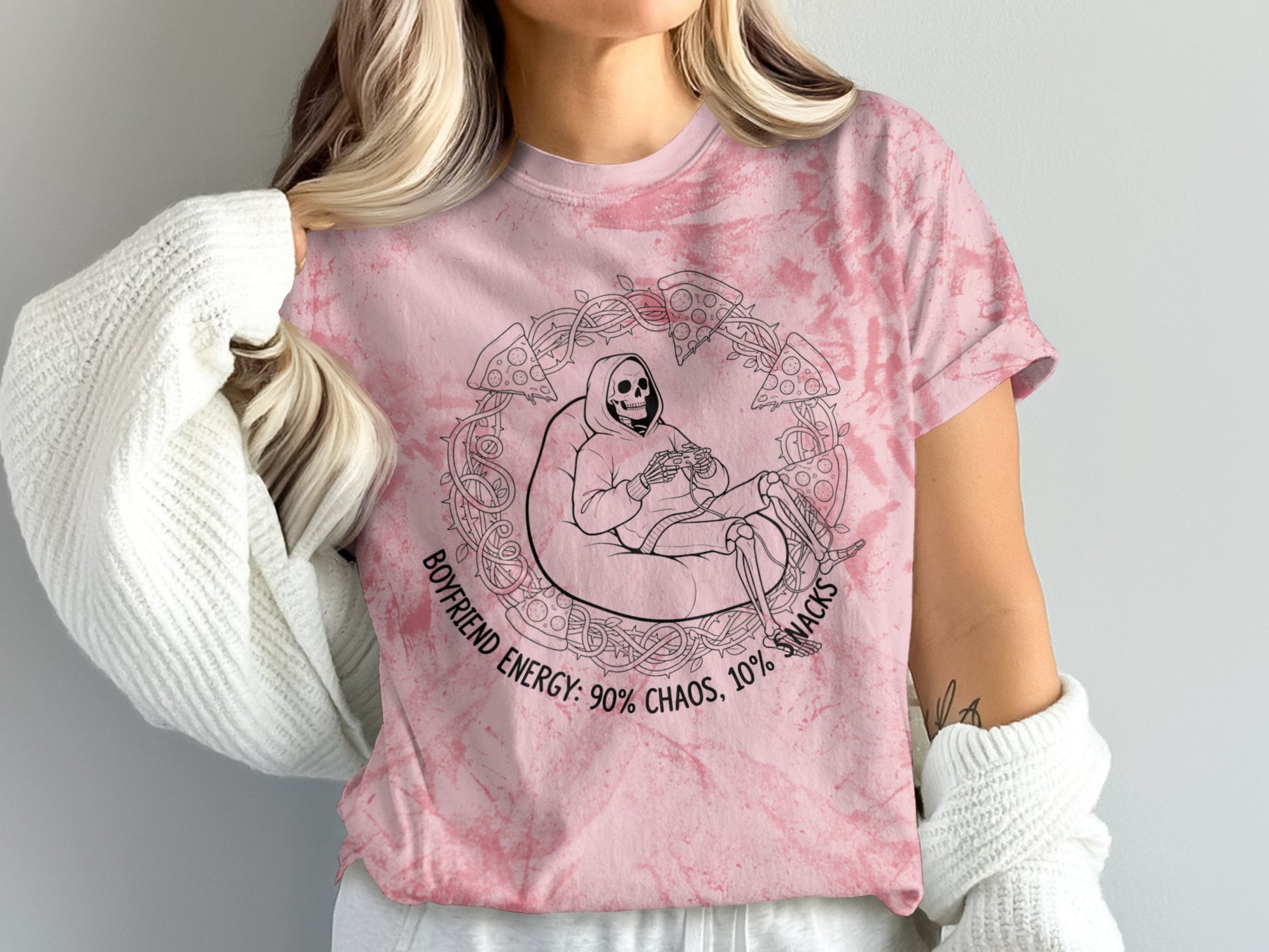 Boyfriend Energy 90% Chaos 10% Snacks T-shirt