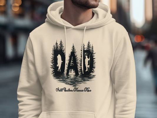 Dad Nature Fishing Scene Hoodie product