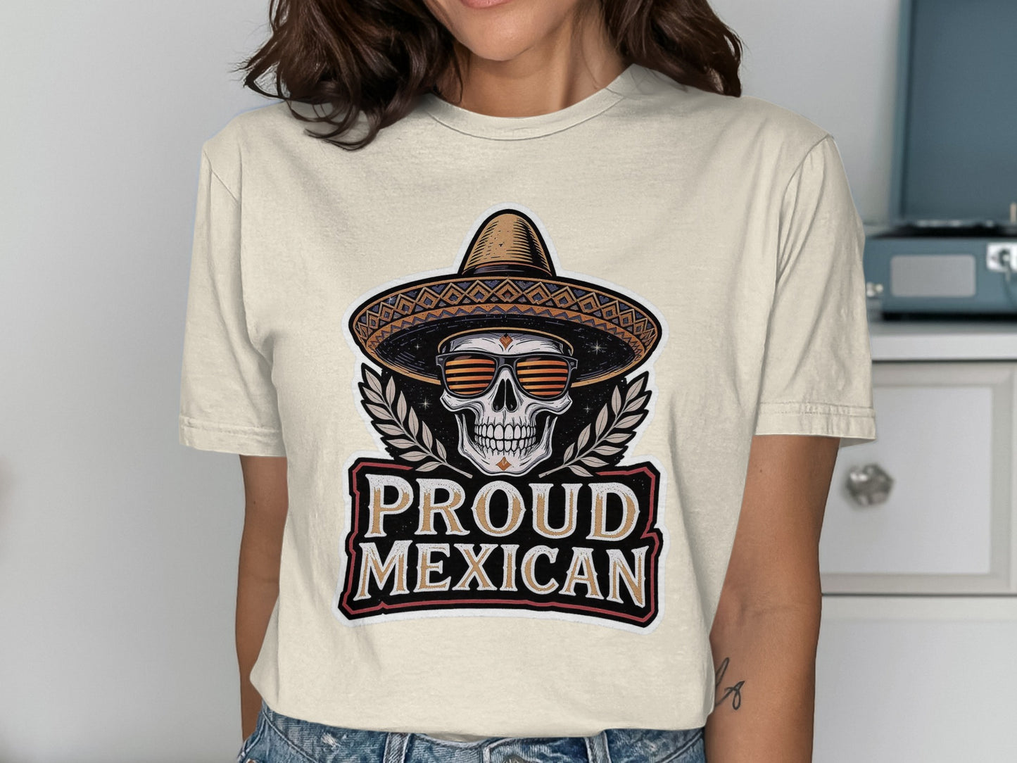 Proud Mexican Skull Graphic Unisex Shirt product type