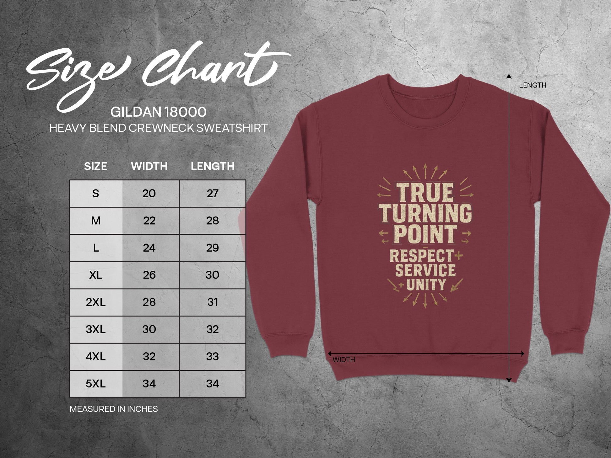 True Turning Point Respect Service Unity sweatshirt product type
