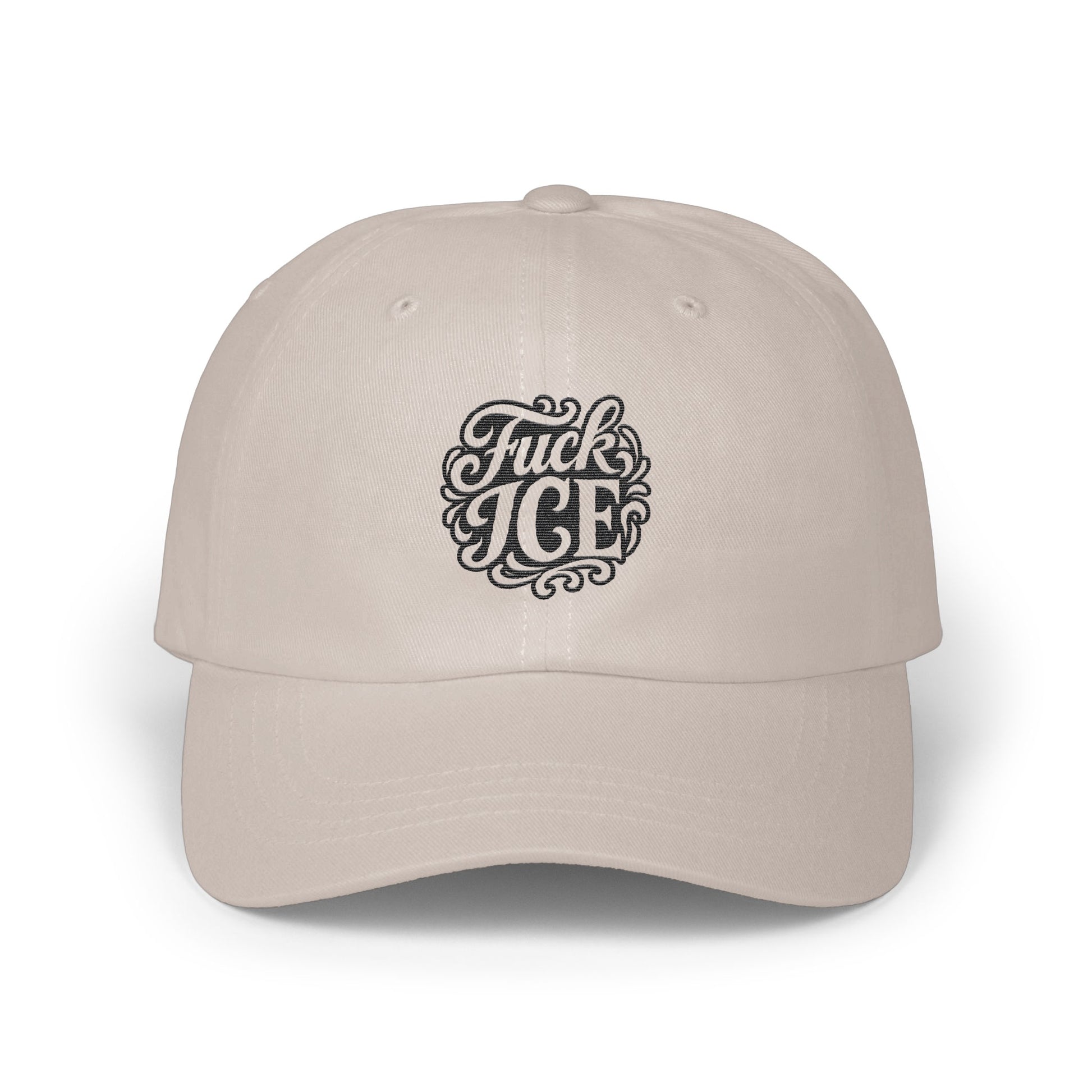 Statement Cap with Unique Emblem Design cap