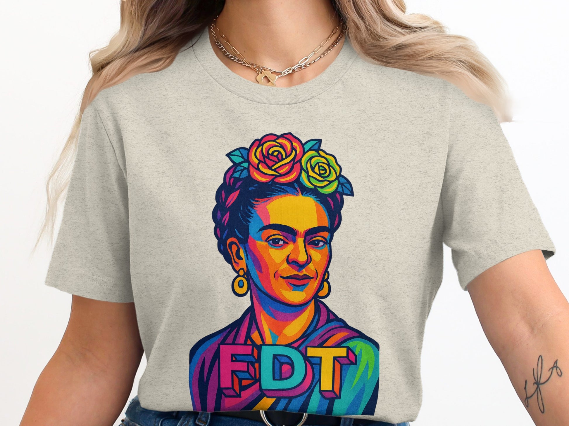 Vibrant FDT Portrait Graphic T-Shirt unique product type