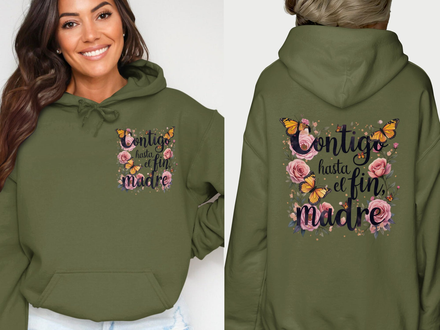 Contigo Hasta El Fin Madre Floral Graphic Hoodie product