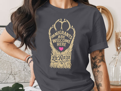 Immigrants Are Welcome Here La Raza T-Shirt