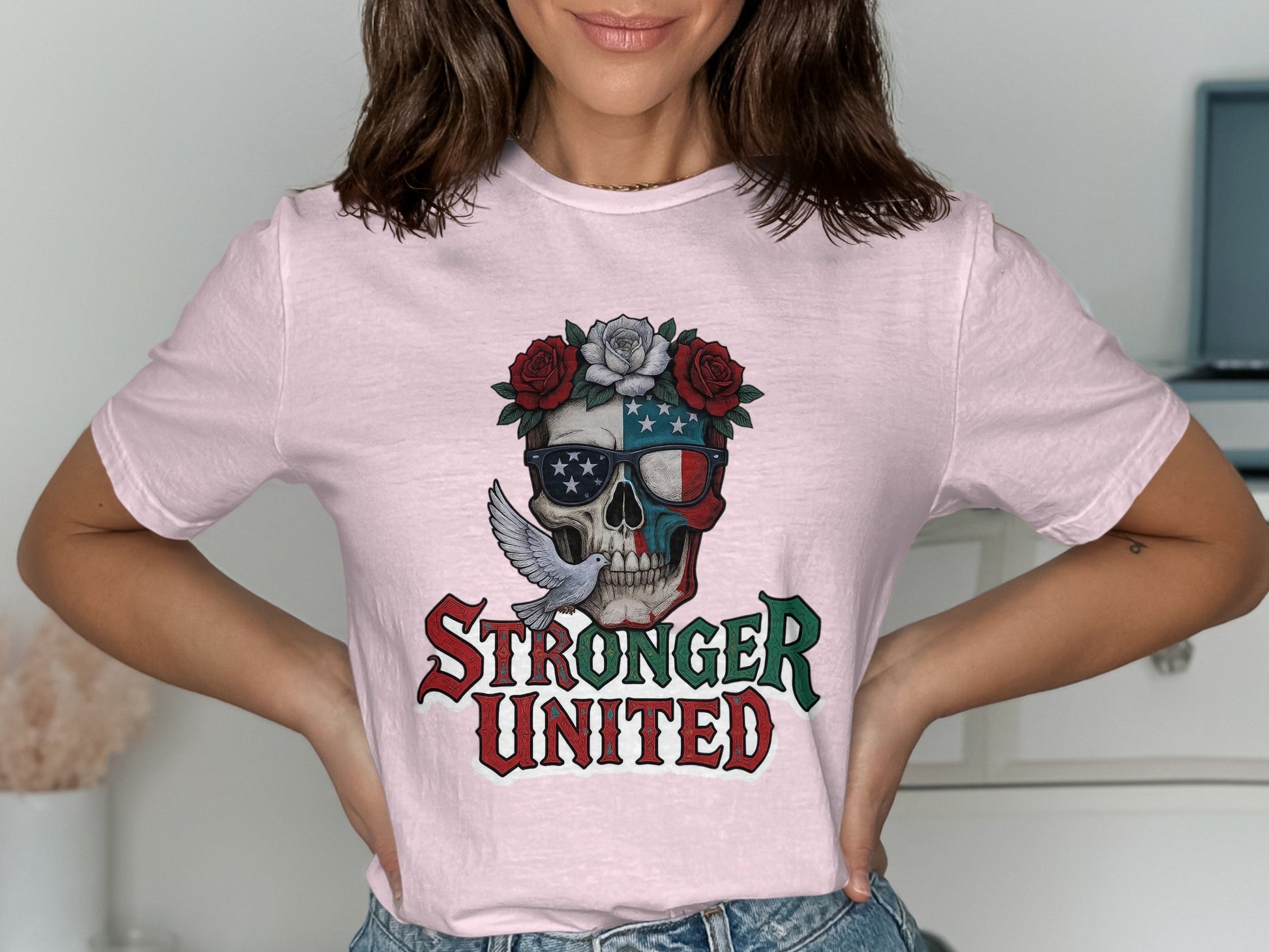 Stronger United Skull Graphic Printed Shirt product type