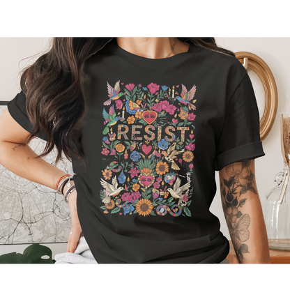 RESIST Vibrant Floral Birds Hearts Folk Art Product Type