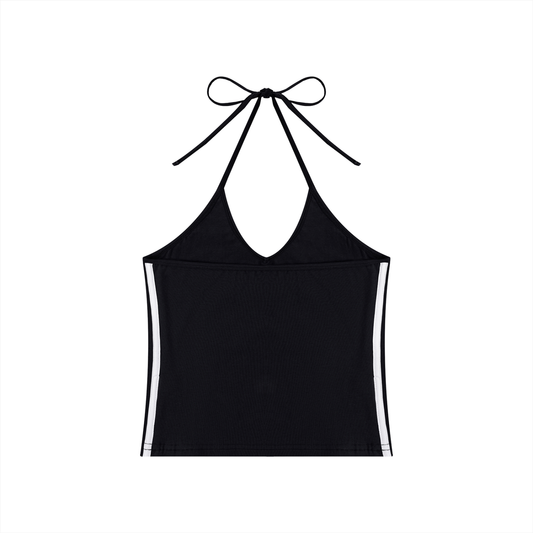 Subtle FDT Frida Kahlo Women's Color Block Halter Crop Tank Top