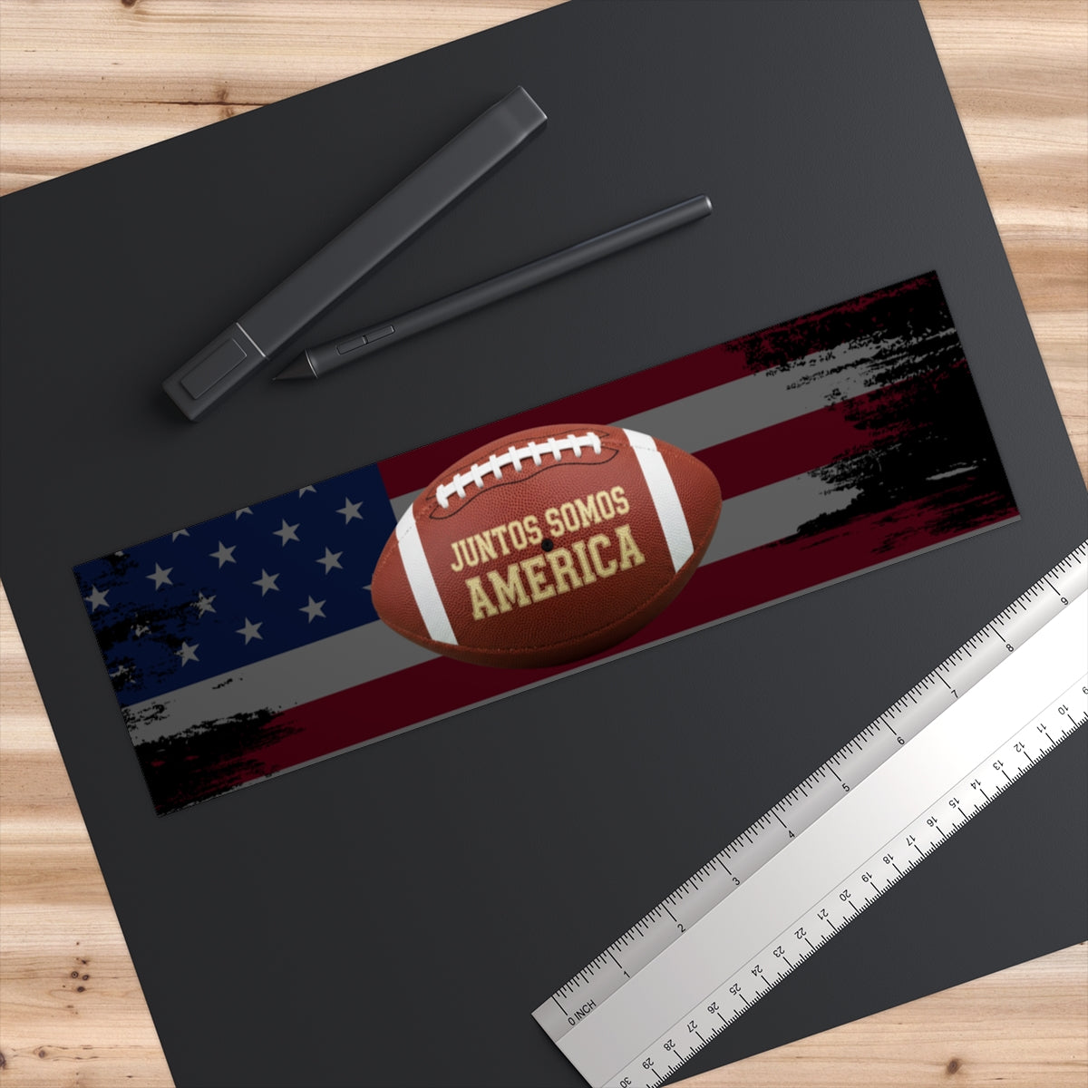 Juntos Somos America Flag and Football Design Product