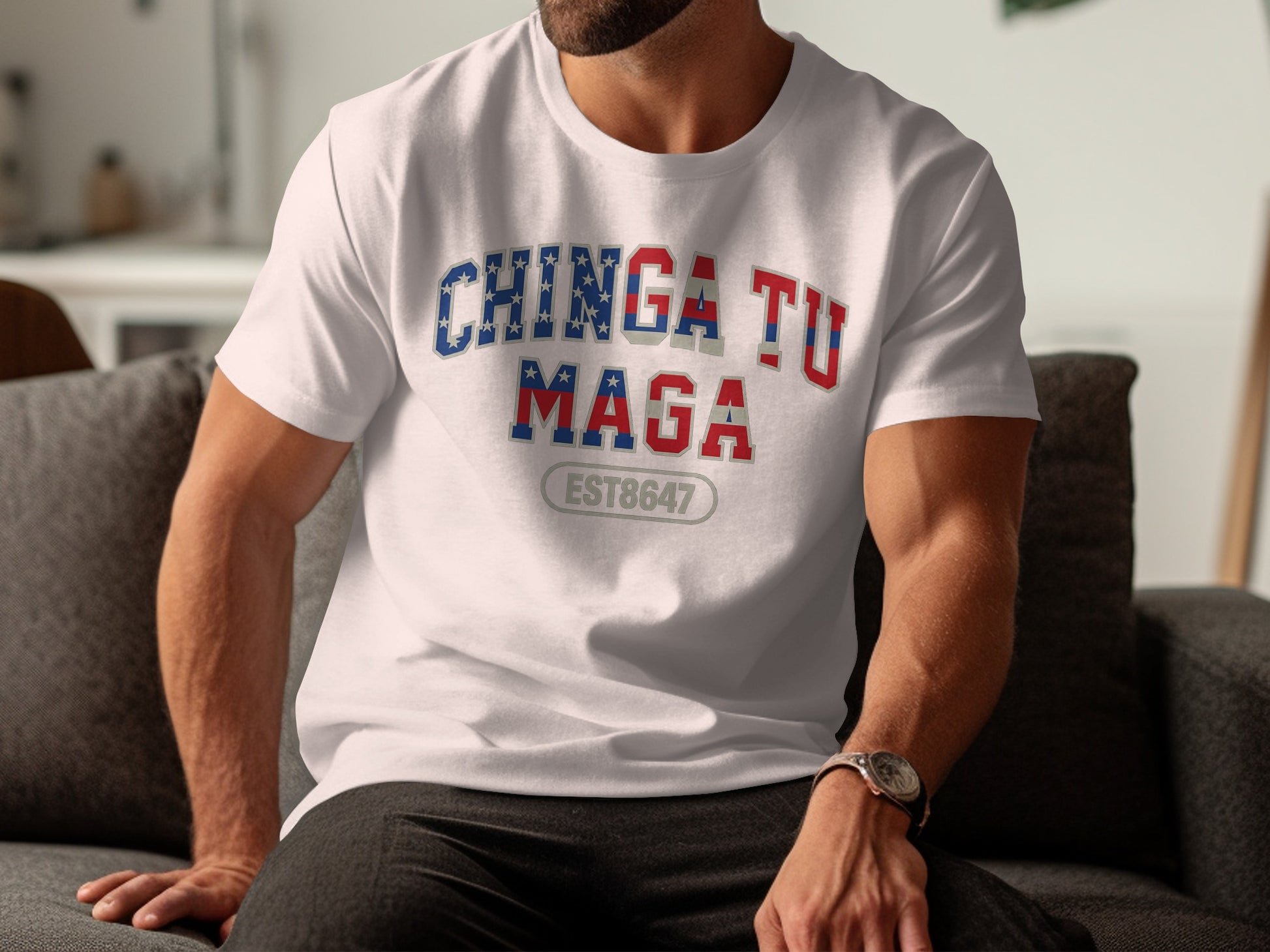 Chinga Tu Maga EST8647 Printed T Shirt