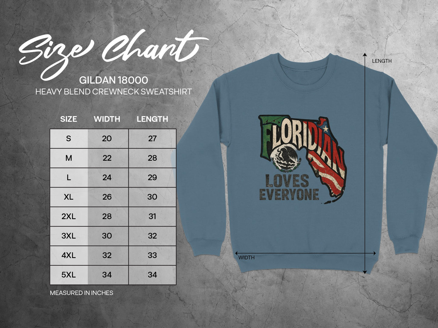 Floridian Loves Everyone Heavy Blend Sweatshirt product