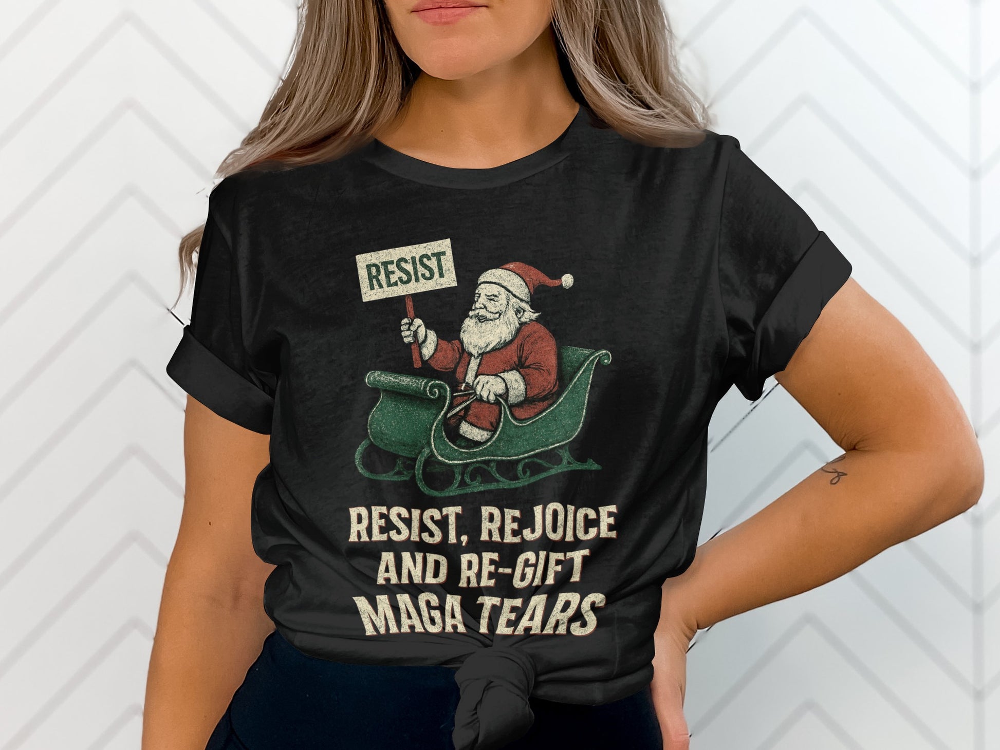 Resist Rejoice and Re-Gift MAGA Tears Shirt
