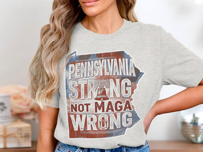 Pennsylvania Strong Not MAGA Wrong Shirt product