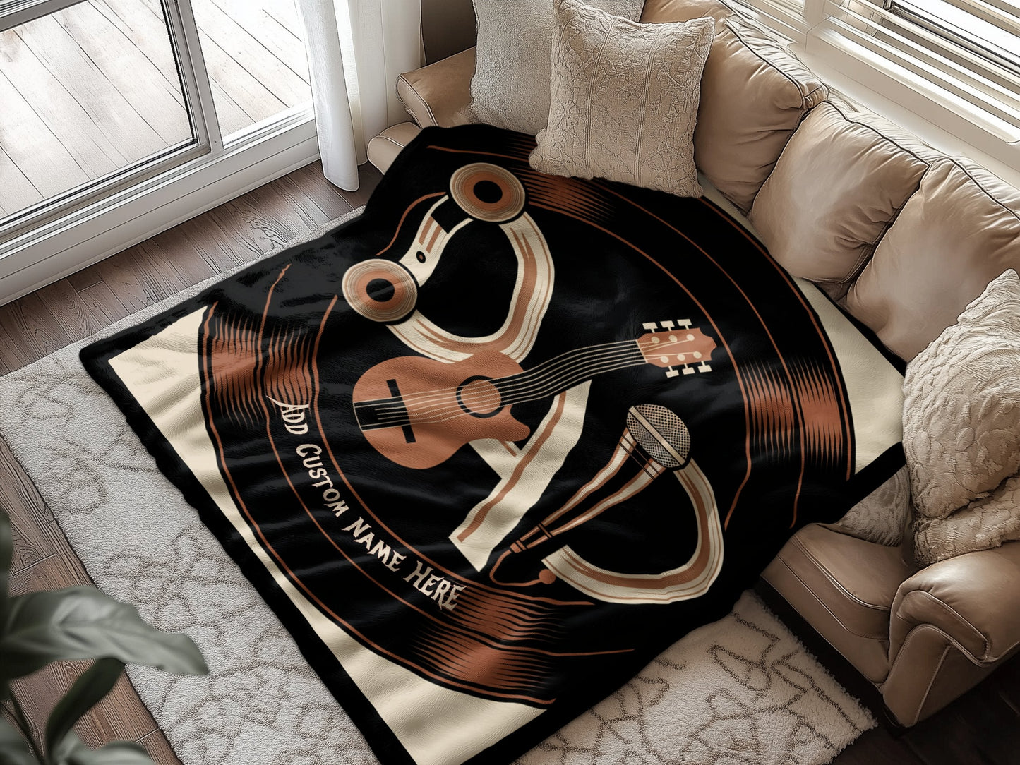 Unique Musical Instruments Design Throw Blanket product
