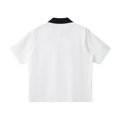 Chinga Tu Maga Contrast Collar Striped Soccer Jersey