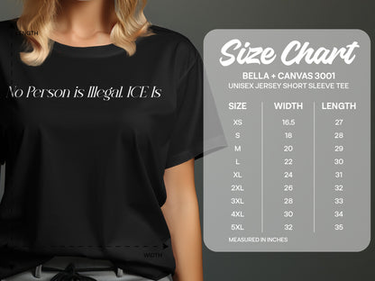 No Person Is Illegal ICE Is Unisex Jersey Tee product
