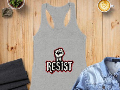 Resist Graphic Racerback Tank Top product type
