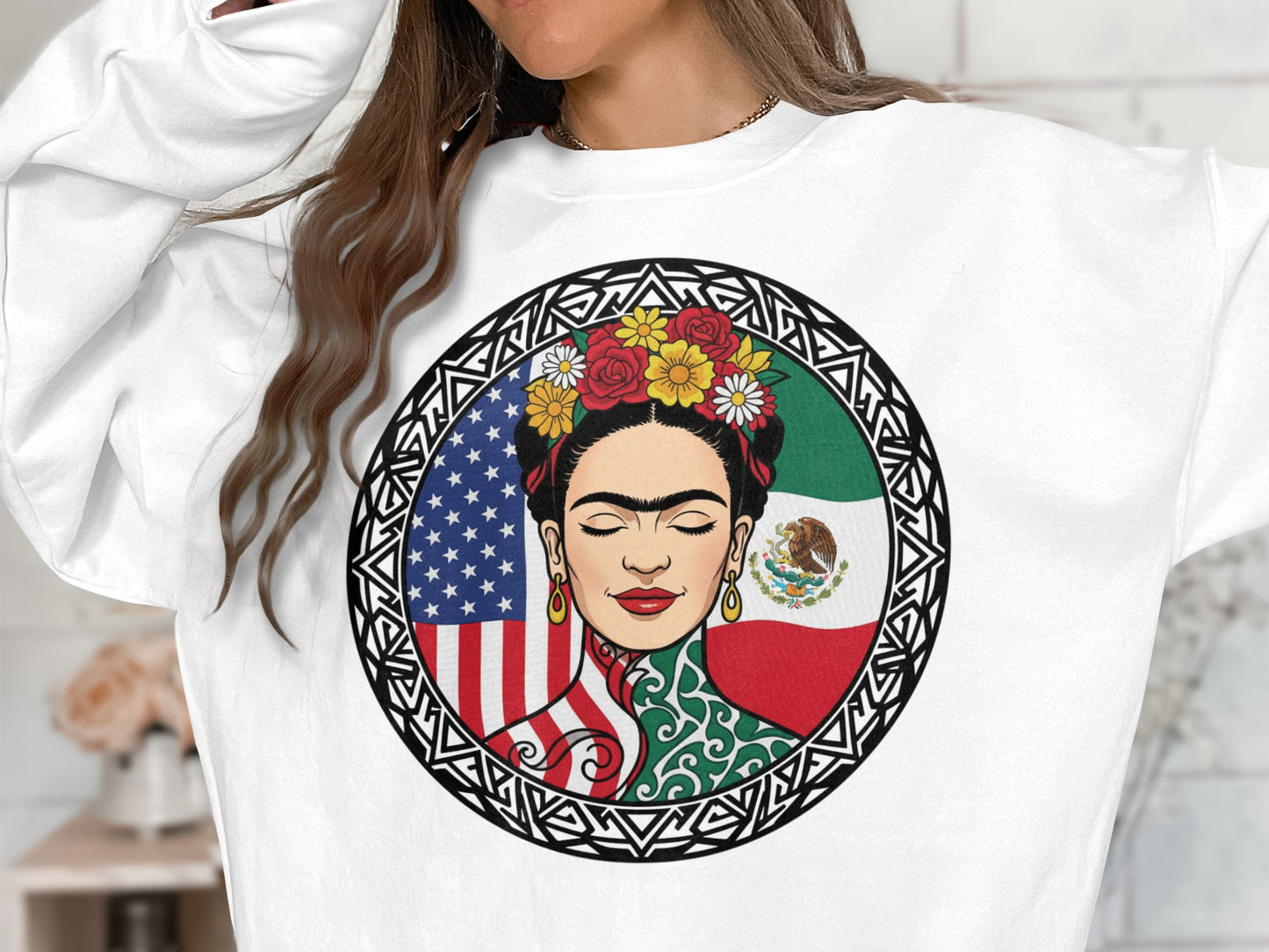 Colorful Art Design Sweater with Floral Patterns