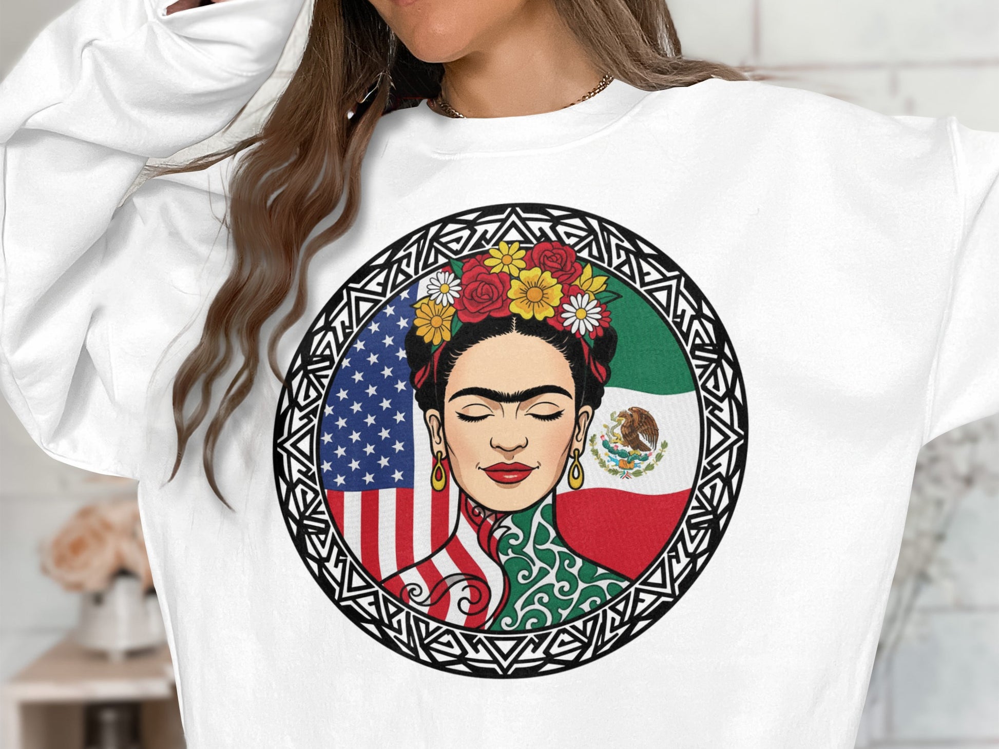 Colorful Art Design Sweater with Floral Patterns