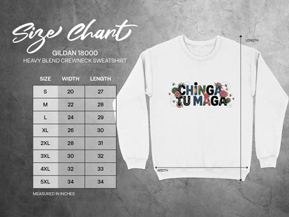 Retro Graphic Chinga Tu Maga Crewneck Sweatshirt product