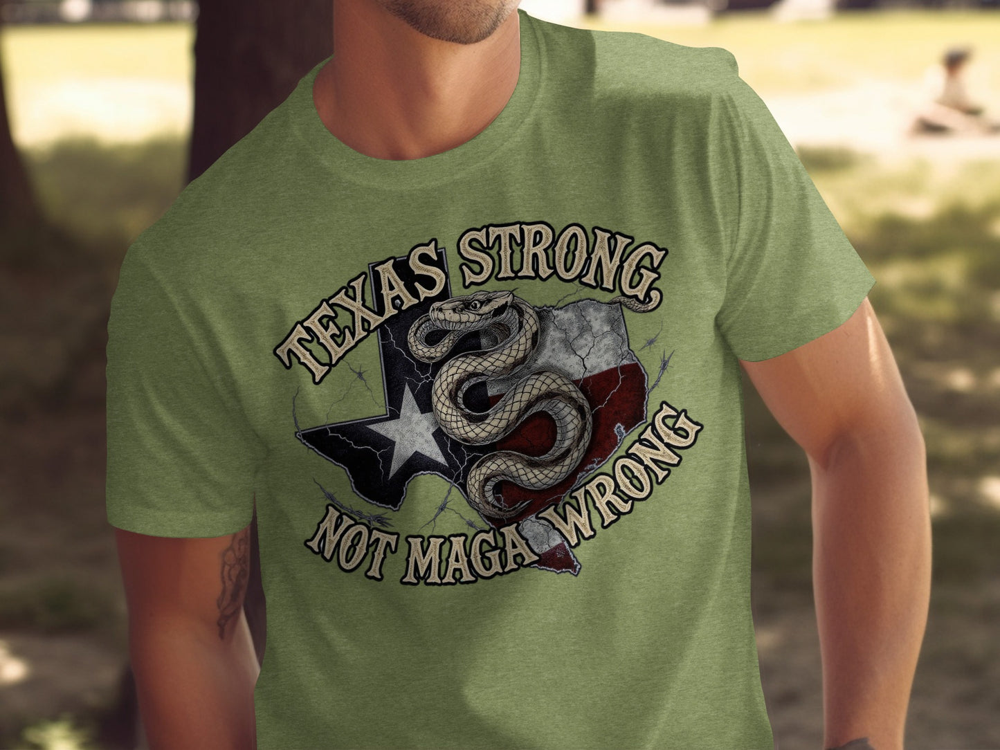 Texas Strong Not MagA Wrong Graphic Tee product