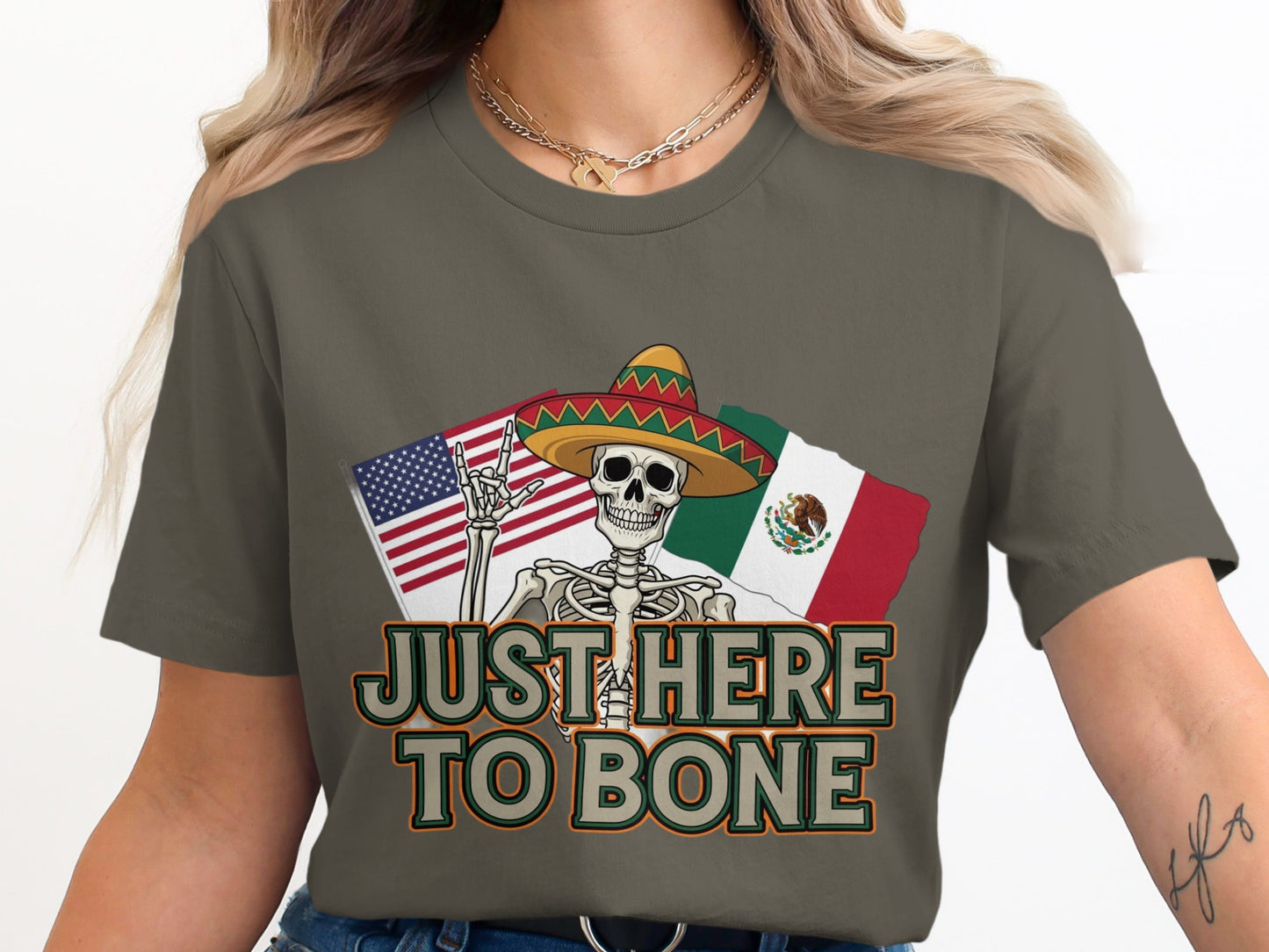 Just Here to Bone Graphic Tee shirt product