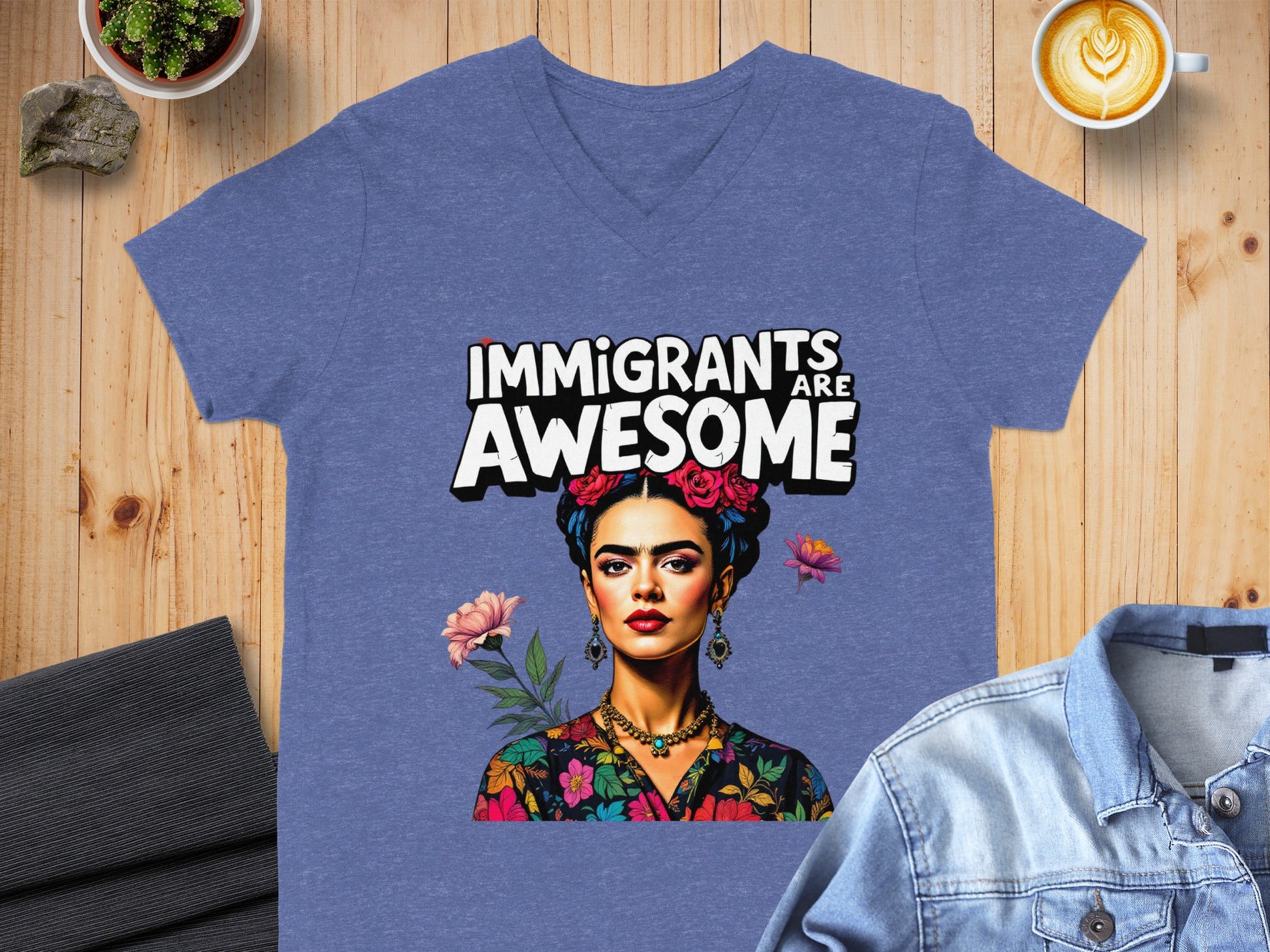 Immigrants Are Awesome Graphic Design T-shirt