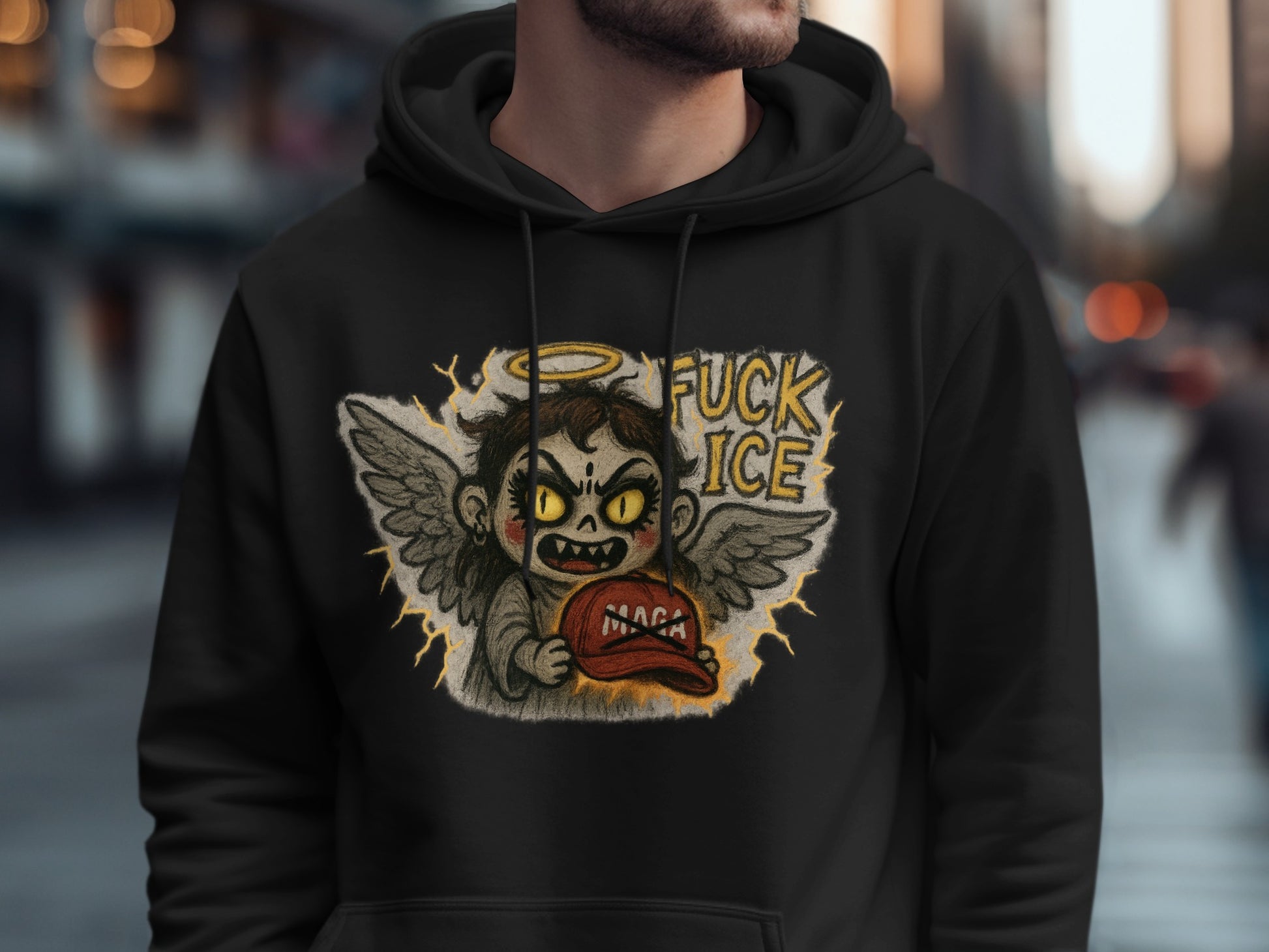 Edgy Graphic Hoodie with Bold Statement product type