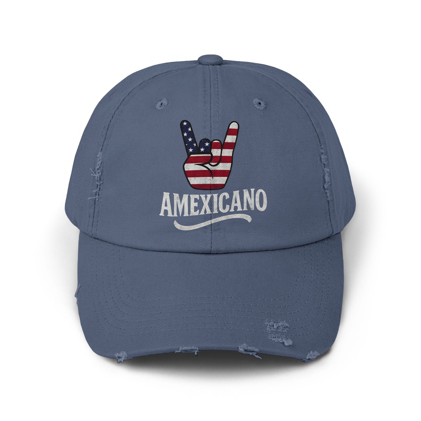 Amexicano Hand Gesture Embroidered Distressed Cap product