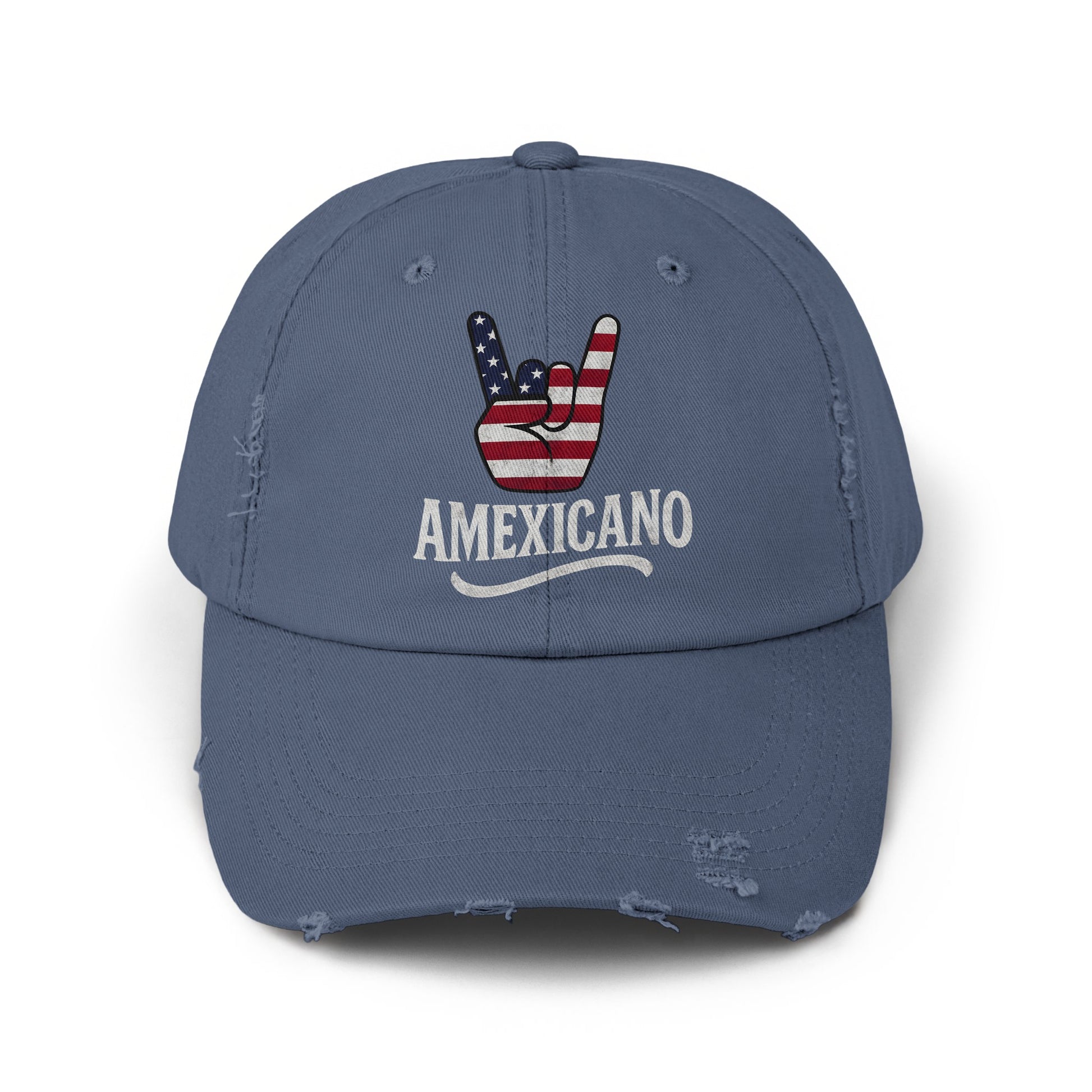 Amexicano Hand Gesture Embroidered Distressed Cap product