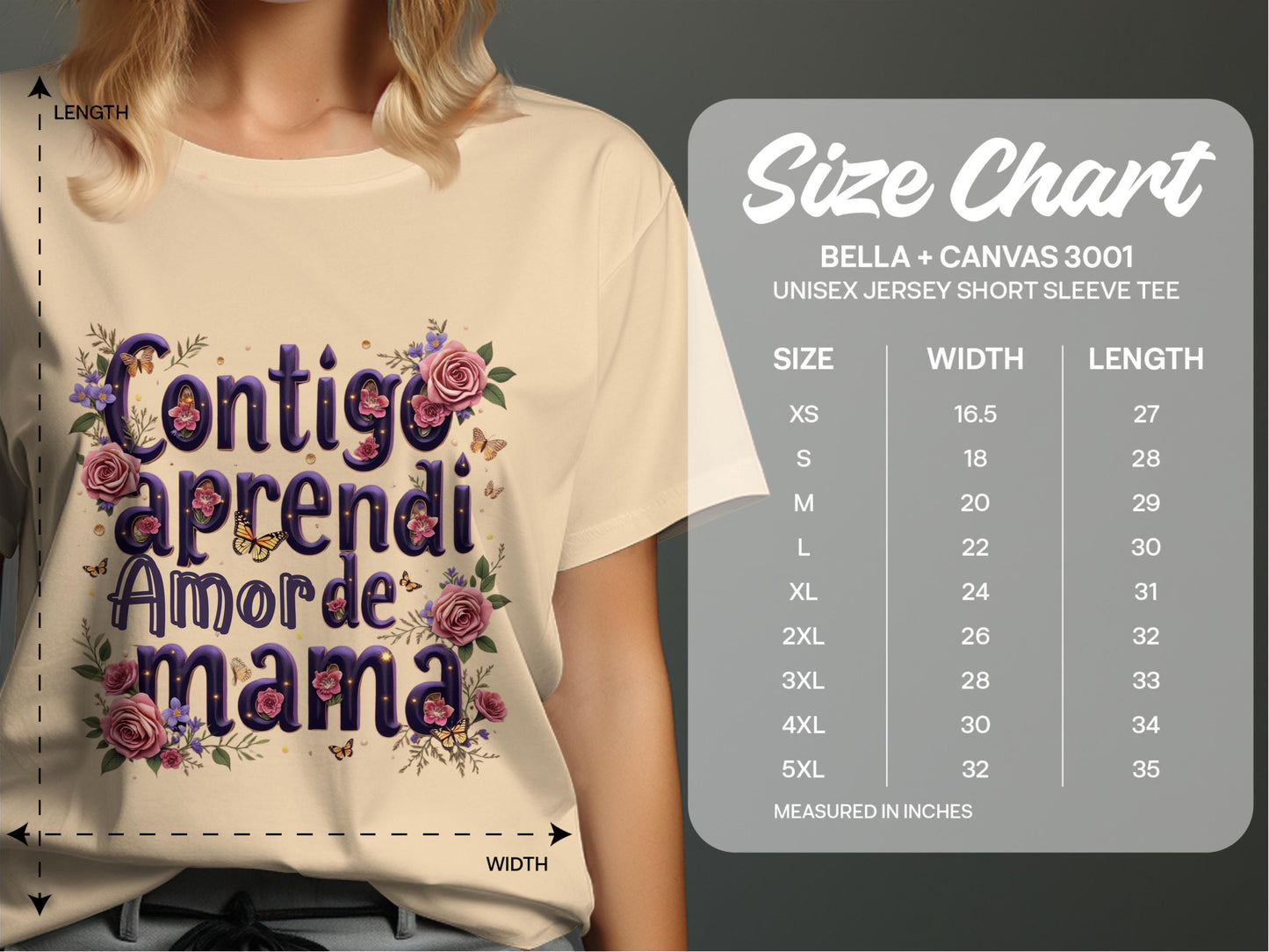 Contigo Aprendí Amor de Mama Graphic Tee product