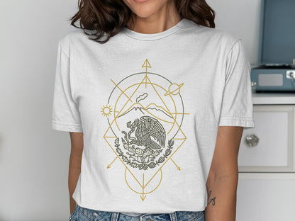 Mexican Eagle Geometric Design T-Shirt product