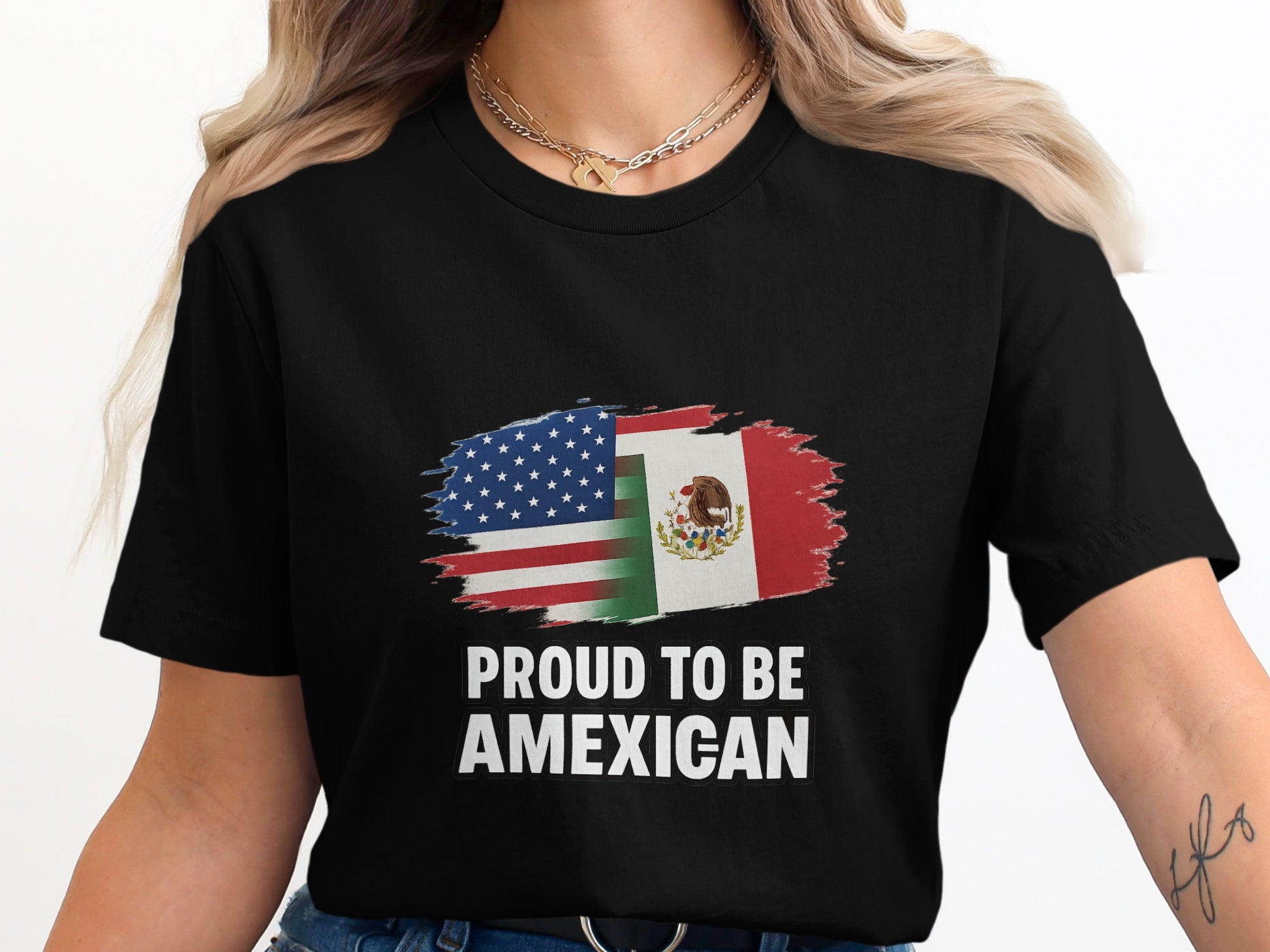 Proud to be Amexican Flag Print T-shirt product