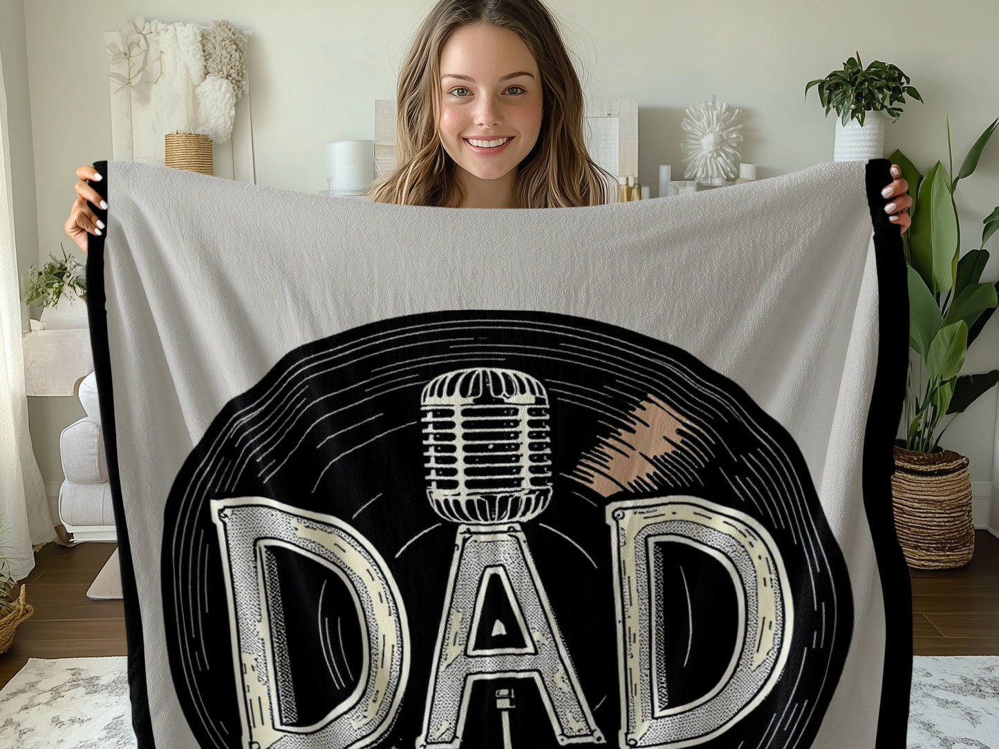 Soft Cozy Dad Microphone Design Blanket product