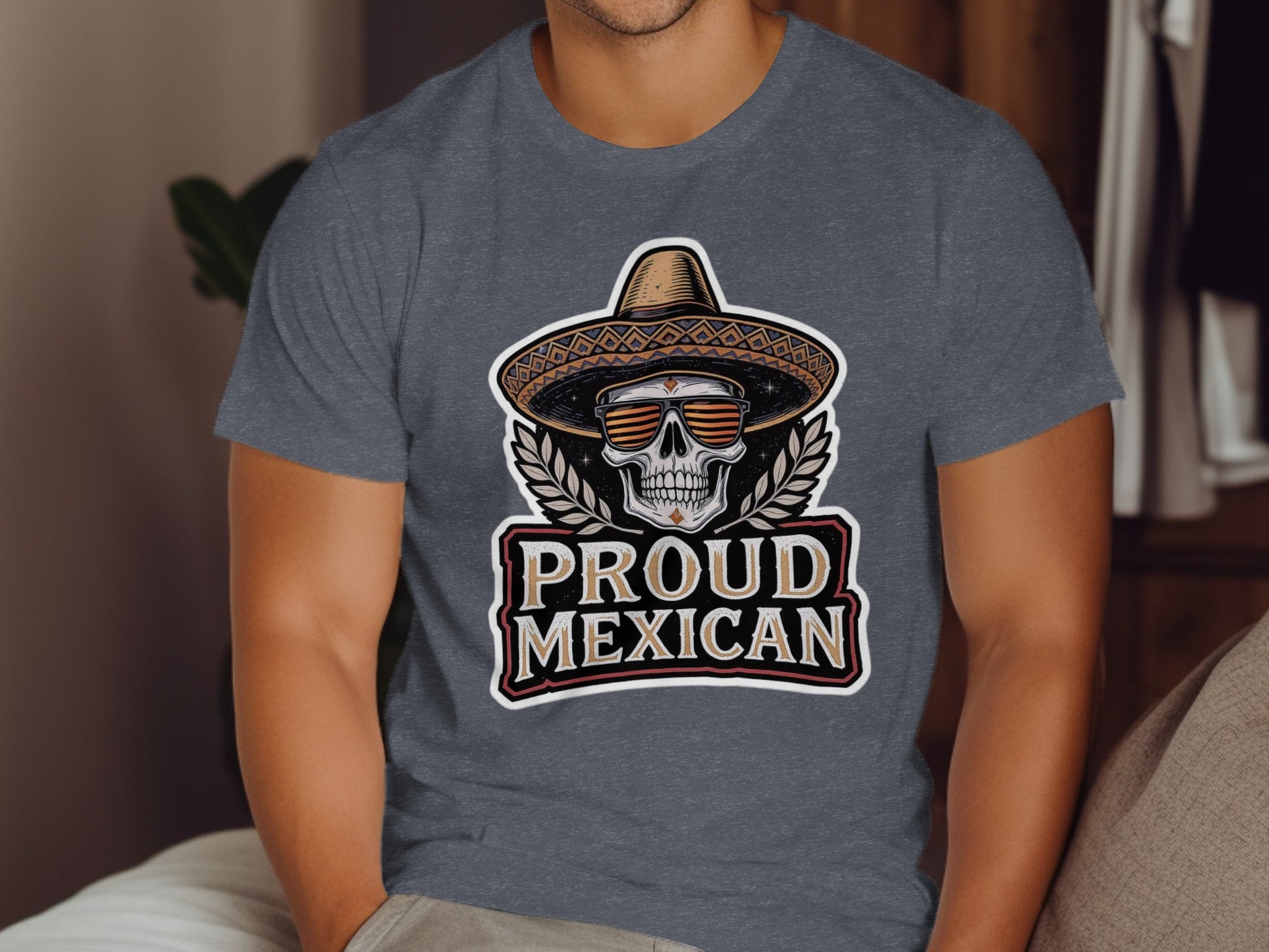 Proud Mexican Skull Graphic T Shirt product type