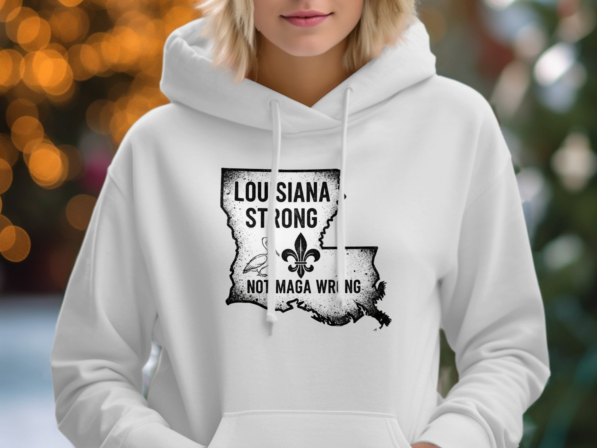 Louisiana Strong Not Maga Wrong Hoodie product