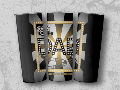 Dad Movie Filmstrip Design Insulated Travel Tumbler product type