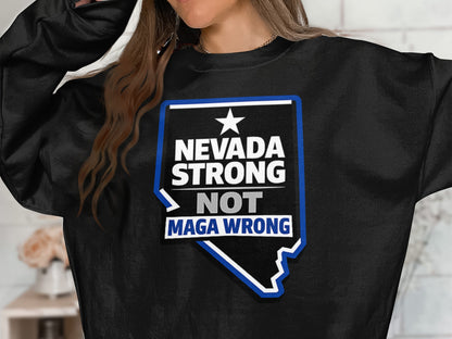 Nevada Strong Not MAGA Wrong graphic top