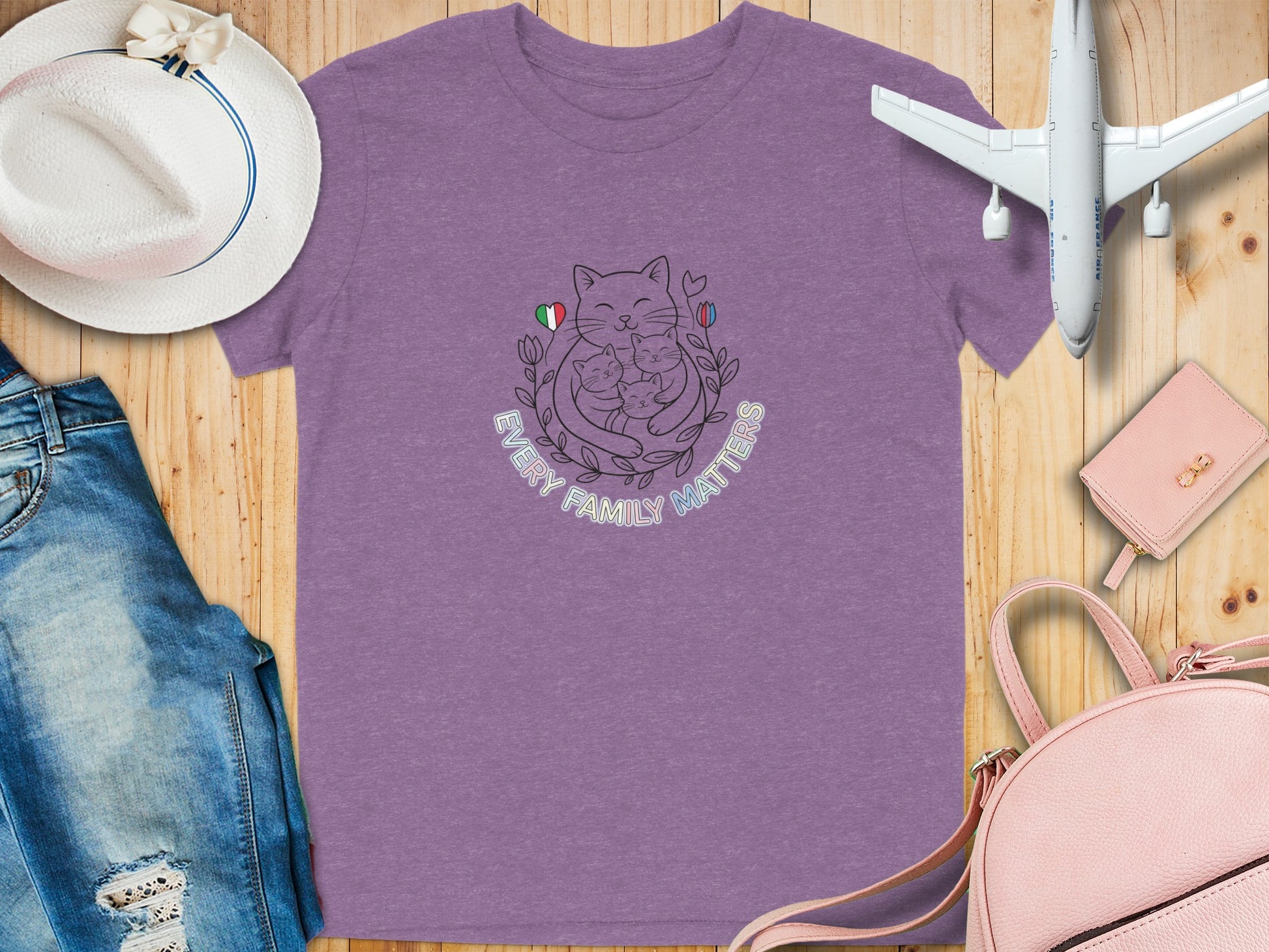 Every Family Matters Adorable Cat Themed Shirt