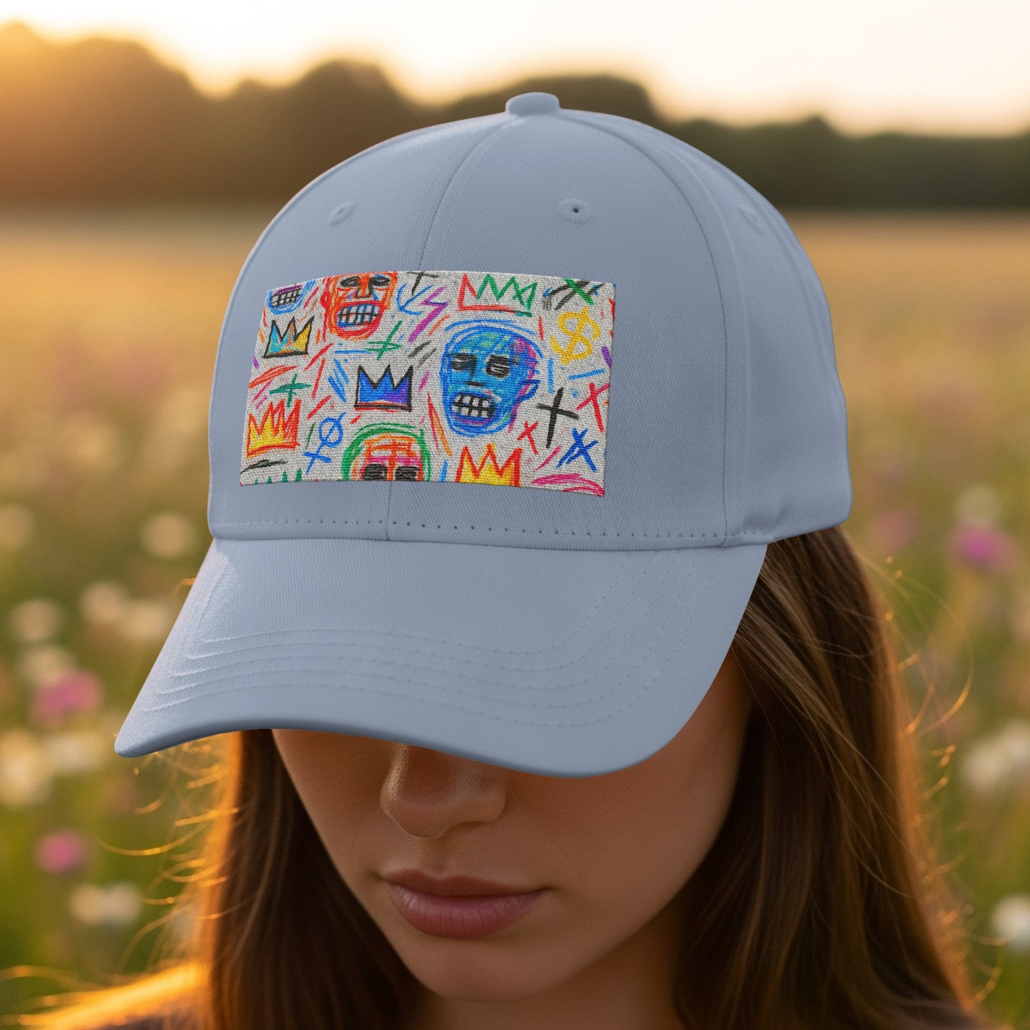 Colorful Abstract Faces Design Baseball Cap product