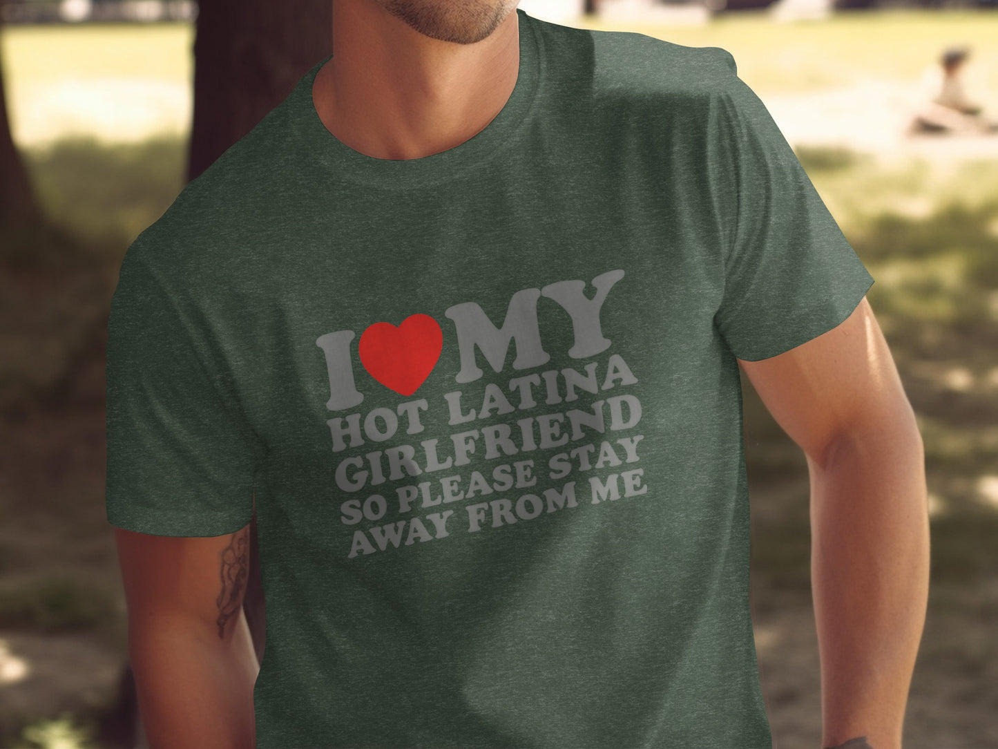 I Love My Hot Latina Girlfriend Please Stay Away Shirt product